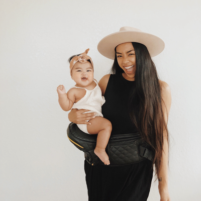 Woman holding a baby 