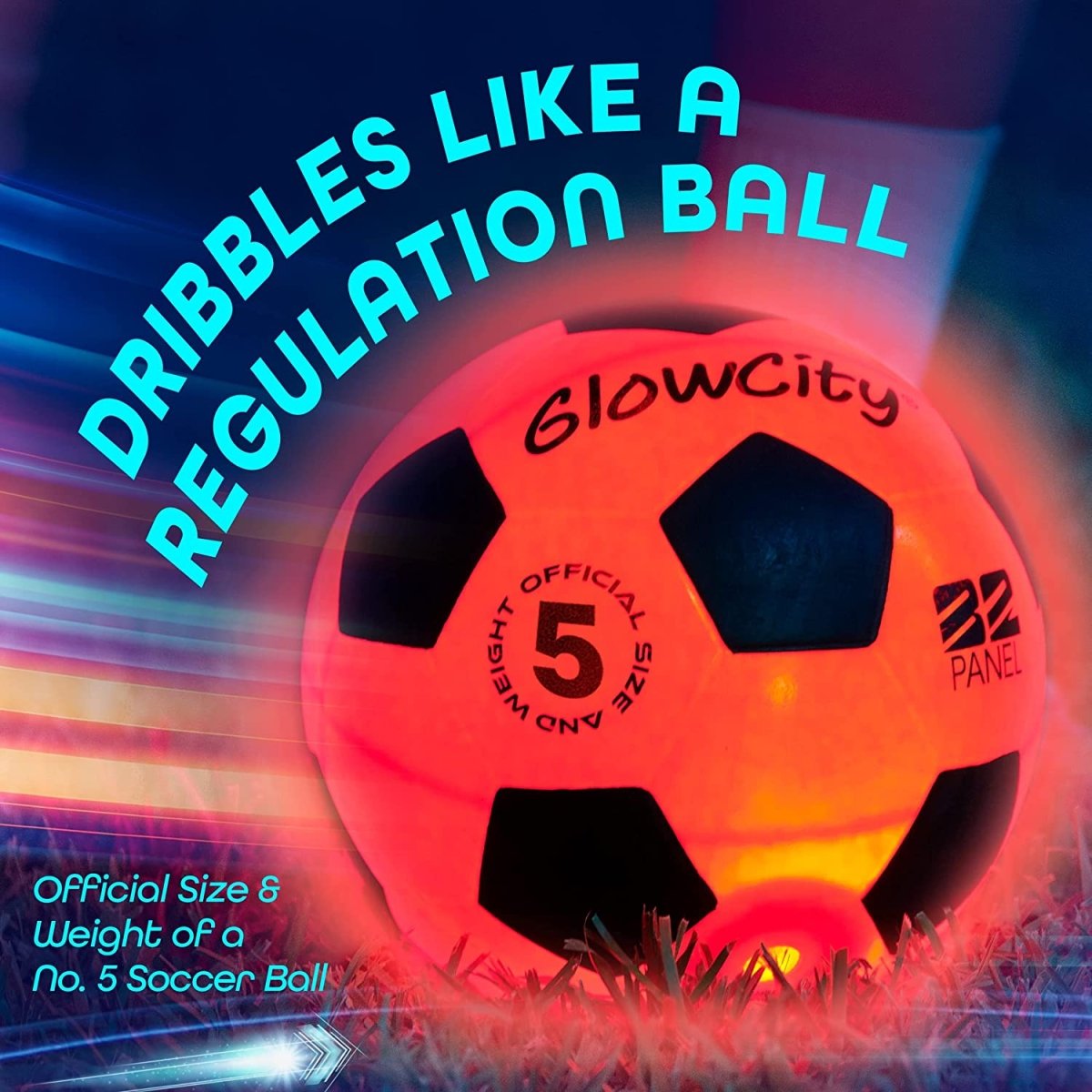 GlowCity Glow in The Dark Soccer Ball - The California Beach Co.