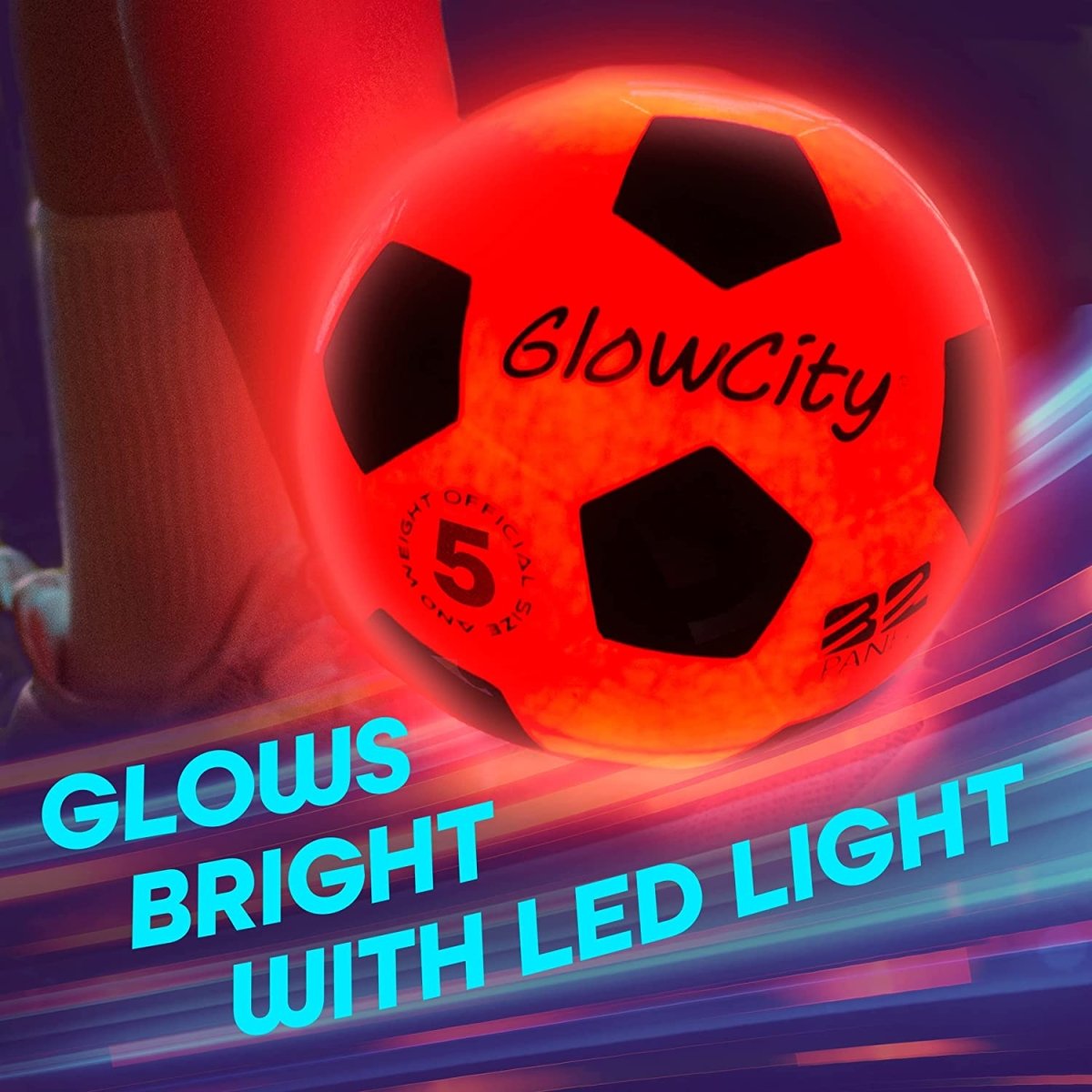 GlowCity Glow in The Dark Soccer Ball - The California Beach Co.