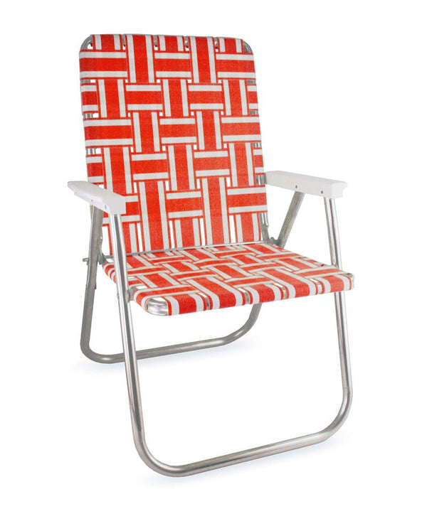 Orange and White Stripe Classic Chair - The California Beach Co.