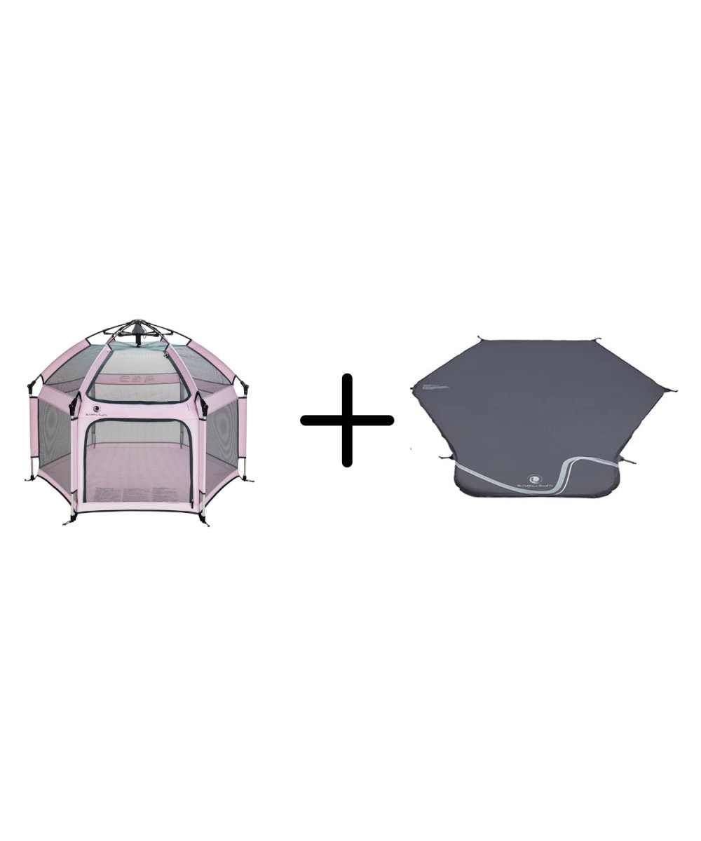 POP 'N GO Bundle: Soft Pink Playpen+ Mat - The California Beach Co.