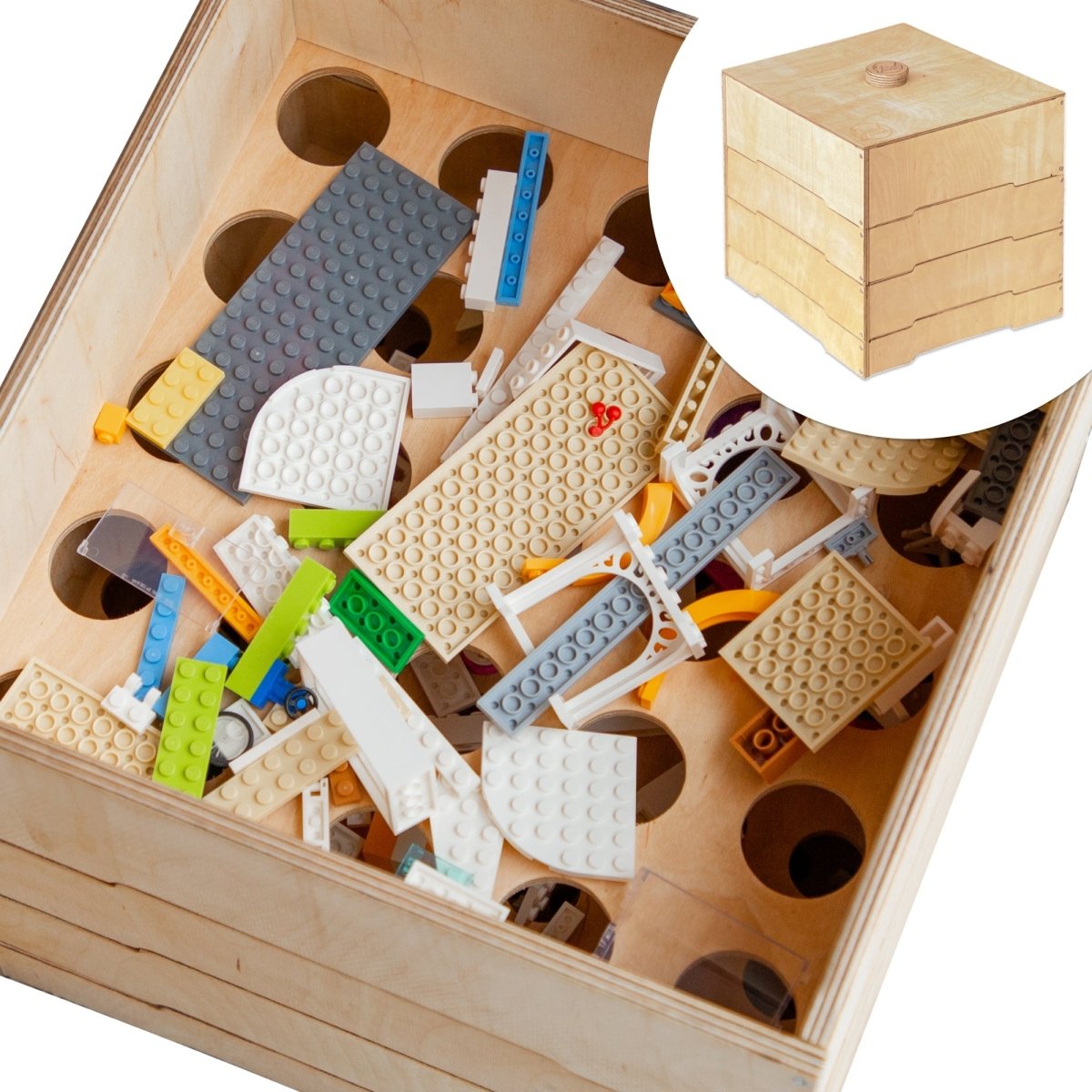 Wooden storage/sorter for LEGO® - The California Beach Co.