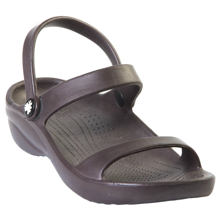 Women's 3-Strap Sandals - Dark Brown - The California Beach Co.