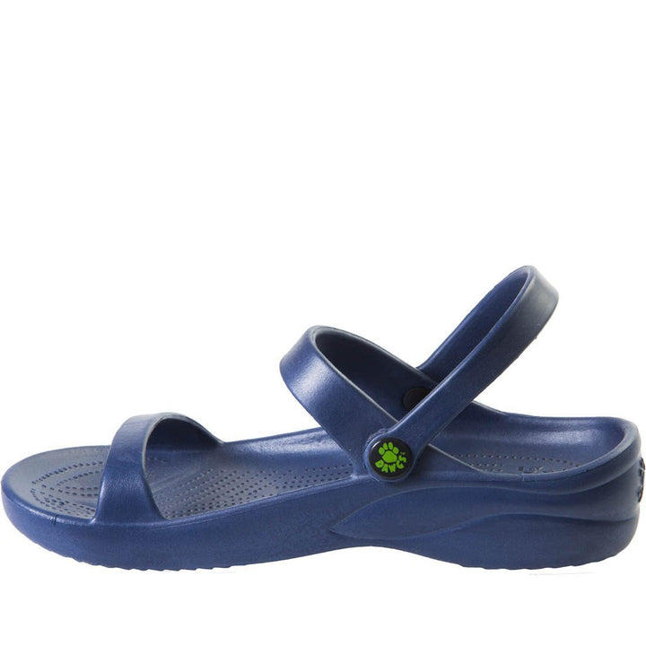 Women's 3-Strap Sandals - Navy - The California Beach Co.