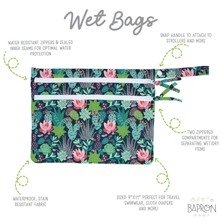 Desert Floral - Waterproof Wet Bag (For mealtime, on-the-go, and more!) - The California Beach Co.
