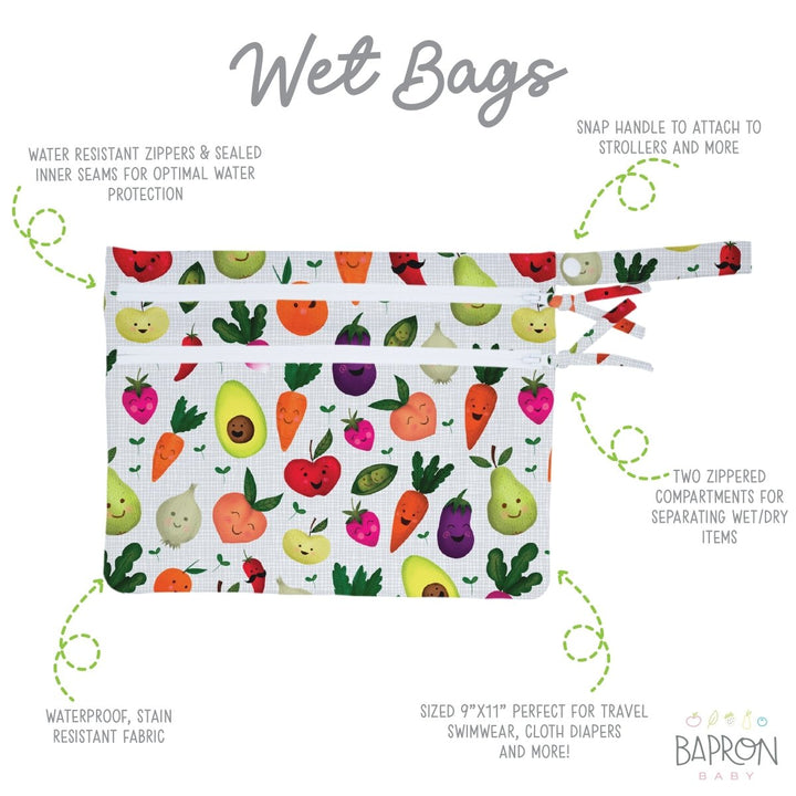 Market Fresh Produce - Waterproof Wet Bag (For mealtime, on-the-go, and more!) - The California Beach Co.