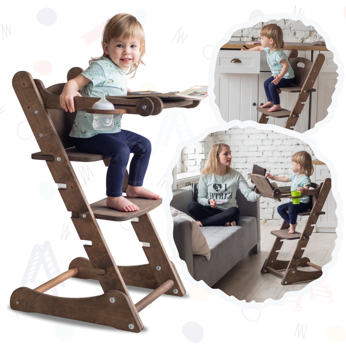 Growing Chair for Babies - Chocolate - The California Beach Co.