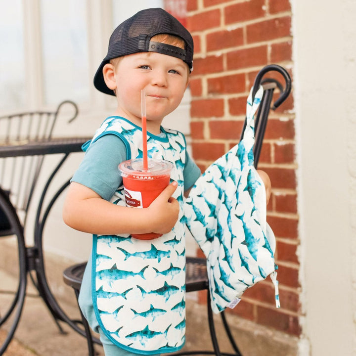 Shark Attack - Waterproof Wet Bag (For mealtime, on-the-go, and more!) - The California Beach Co.